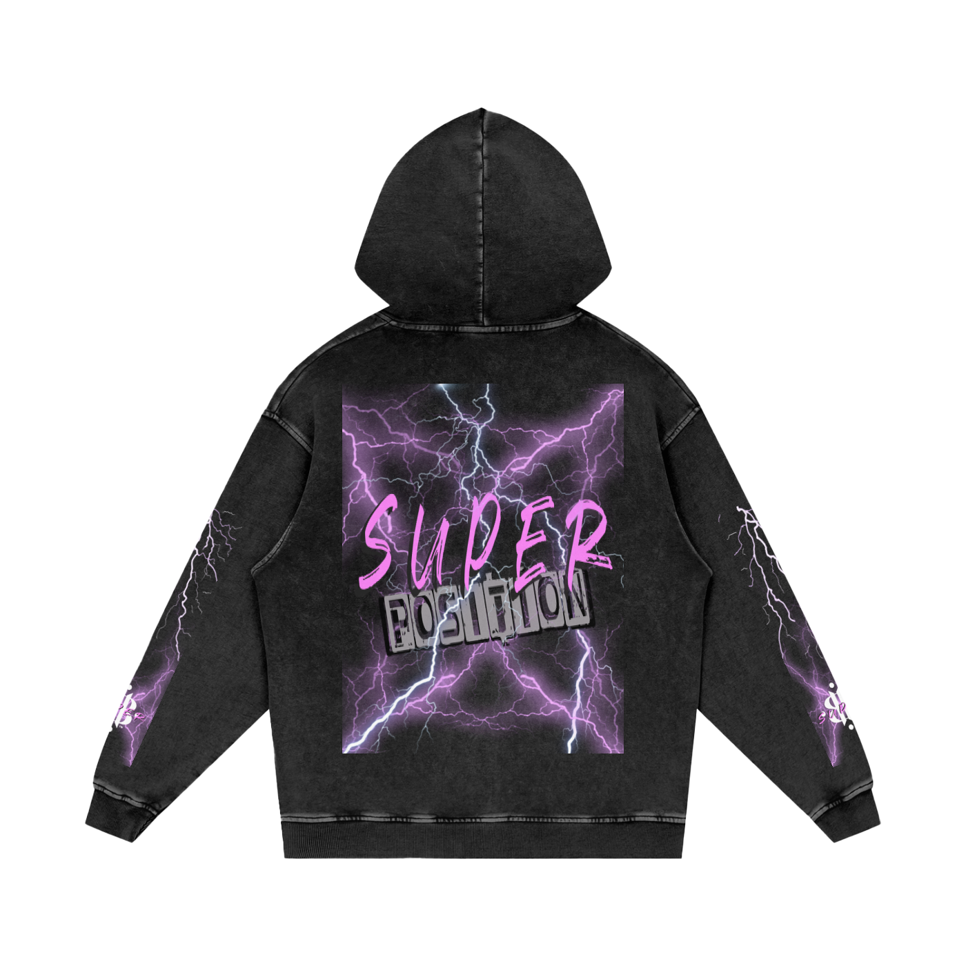 BOOJIITALY "SUPER POSITION' SNOW WASHED HOODIE