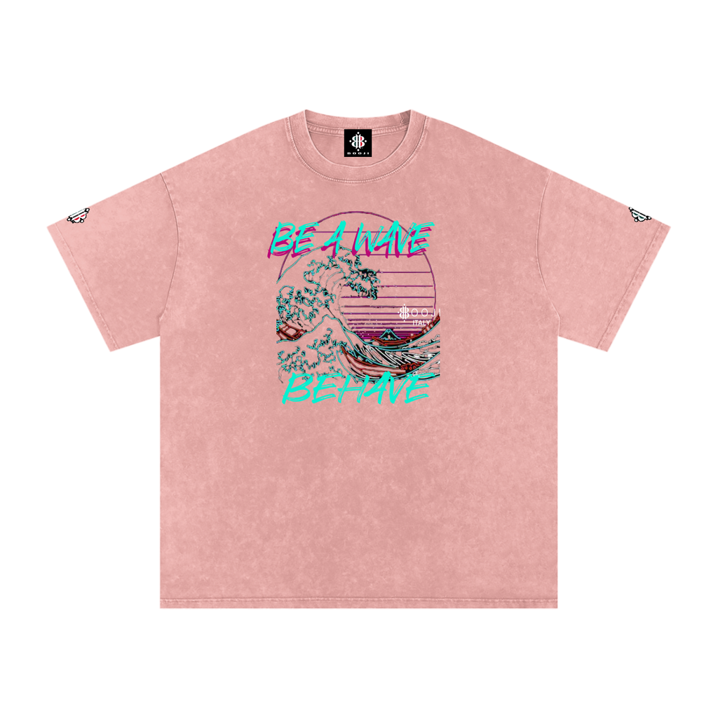 BOOJI ITALY BE A WAVE BEHAVE SNOW WASHED T-SHIRT