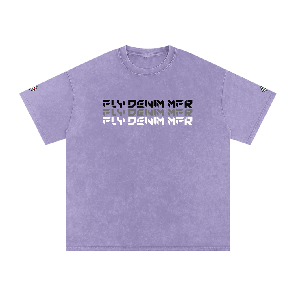 BOOJI ITALY "FLY DENIM MFR." SNOW WASHED T-SHIRT