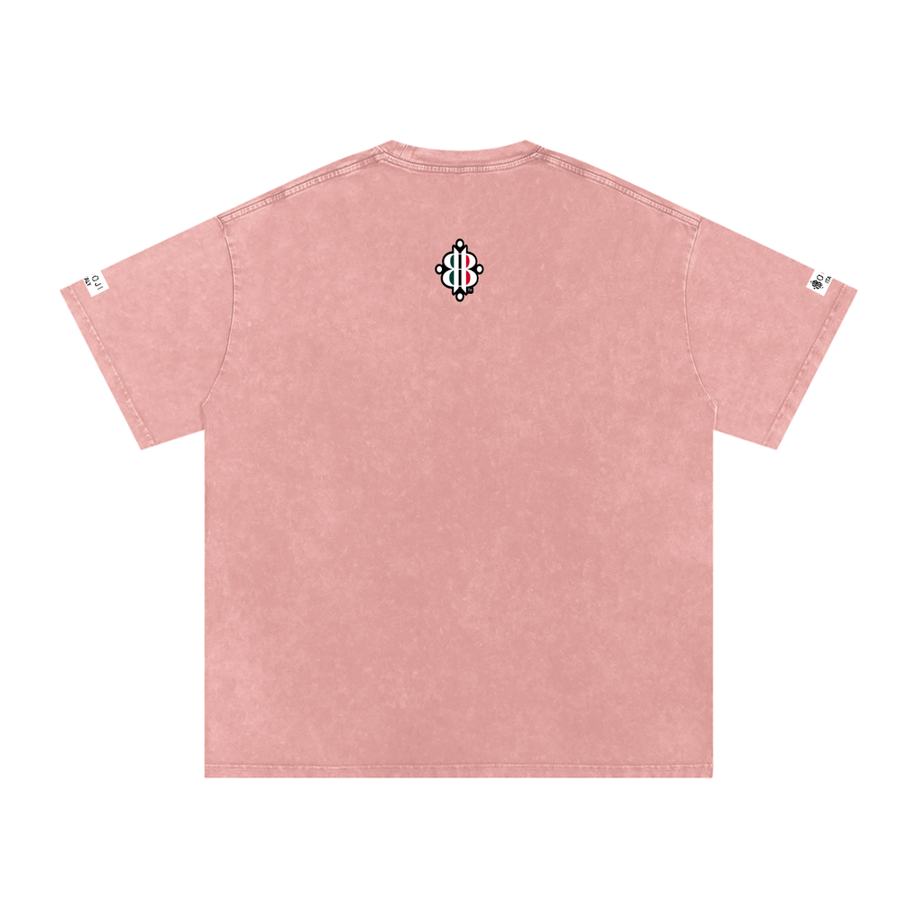 BOOJI ITALY ITALIAN FLAG BRAND LOGO SNOW WASHED T-SHIRT