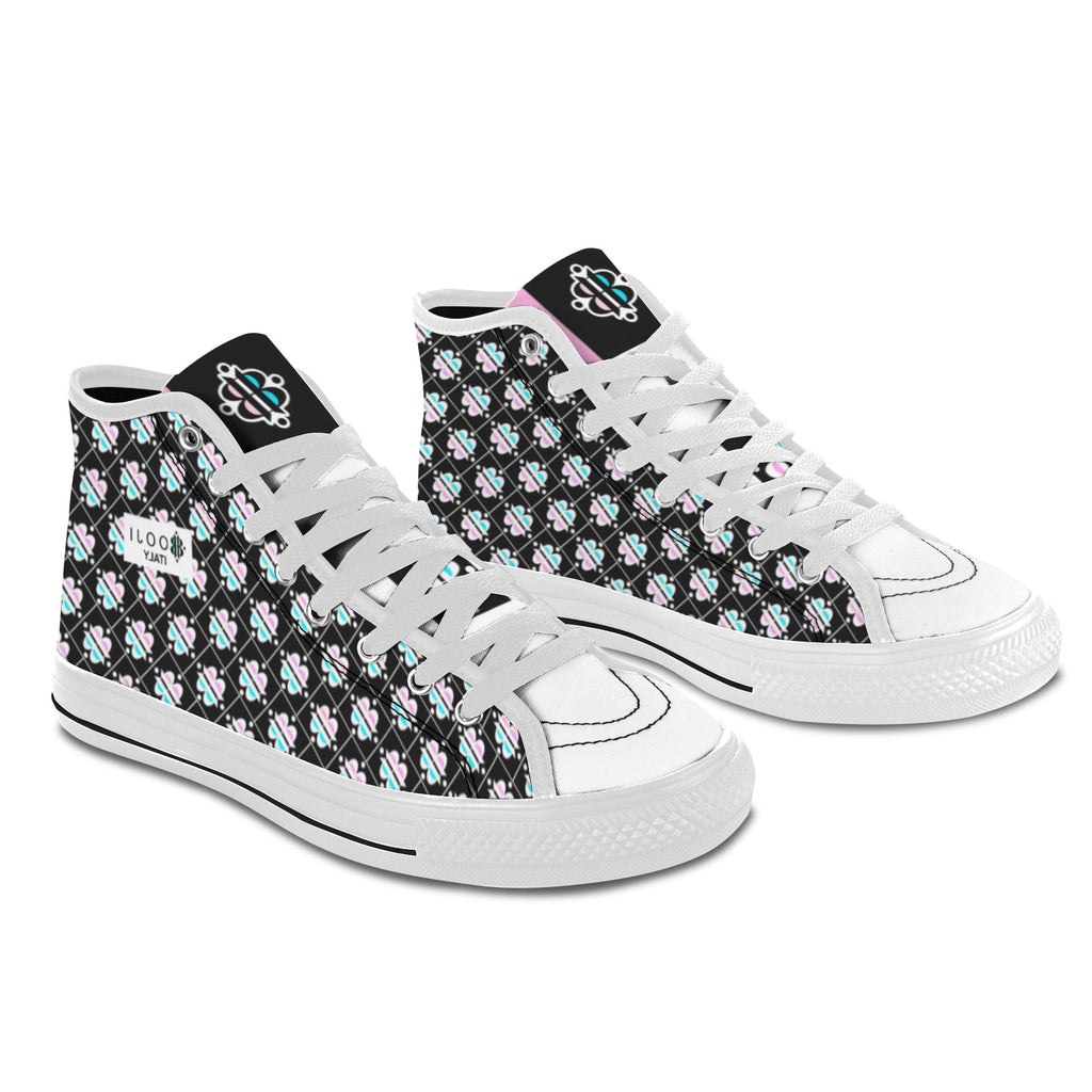BOOJI ITALY 4-EVER $ LOGO INVERTED PATTERN HI-TOP MENS SNEAKS
