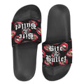 BOOJI ITALY BITE THA BULLET COLLECTION WOMEN'S BLACK SOLE SLIDES