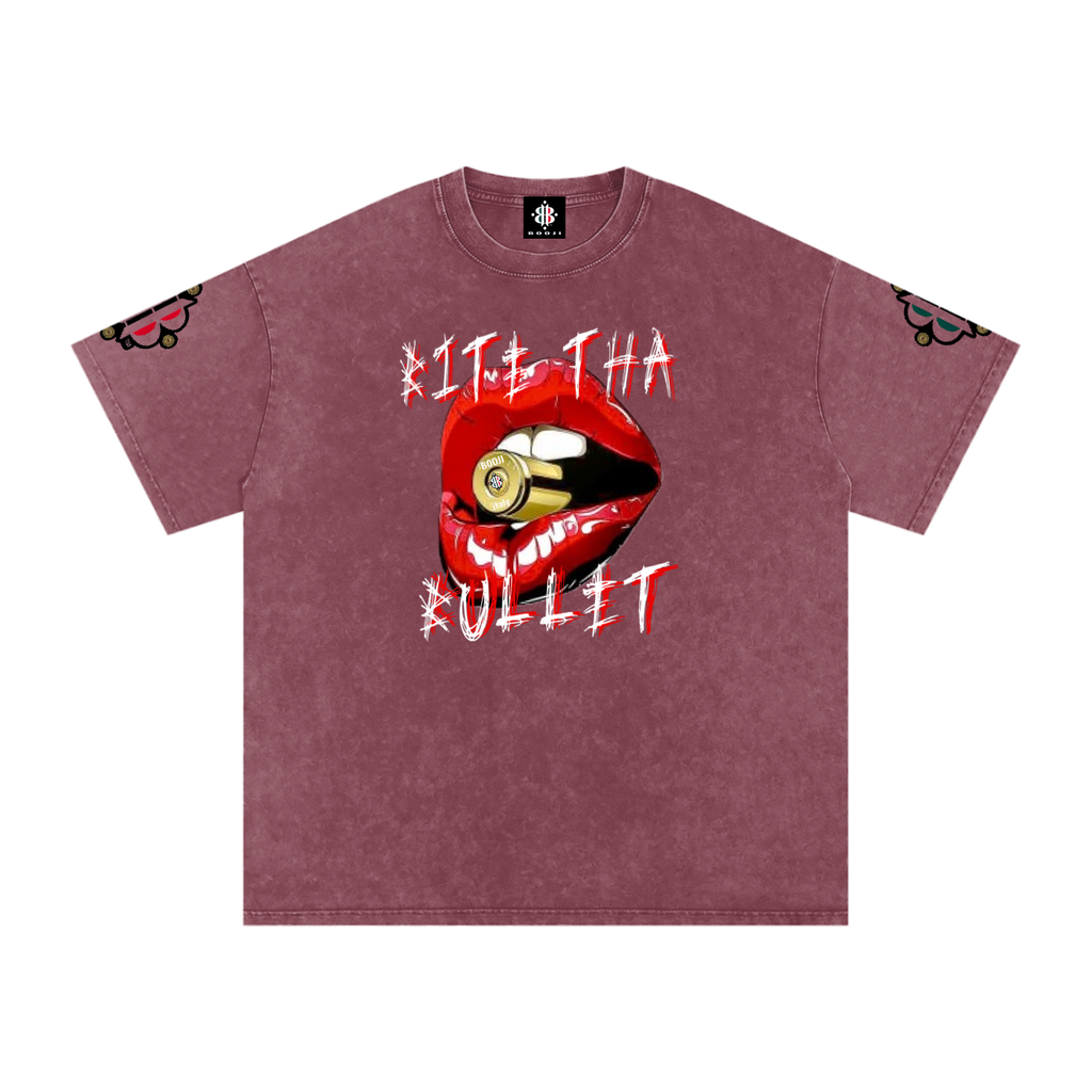 BOOJI ITALY BITE THA BULLET SNOW WASHED T-SHIRT