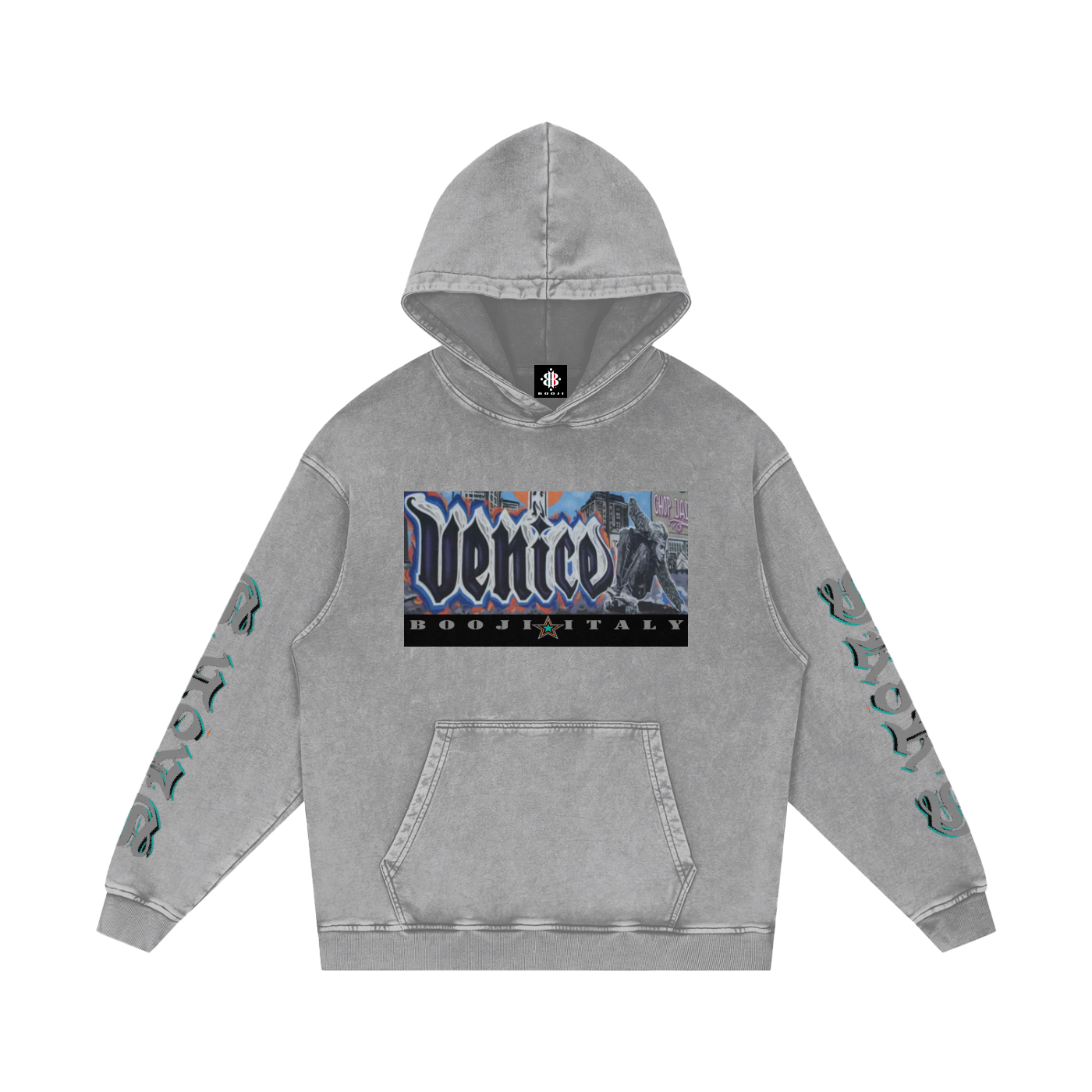 BOOJI ITALY SK8R'S COLLECTION SNOW WASHED COTTON HOODIE