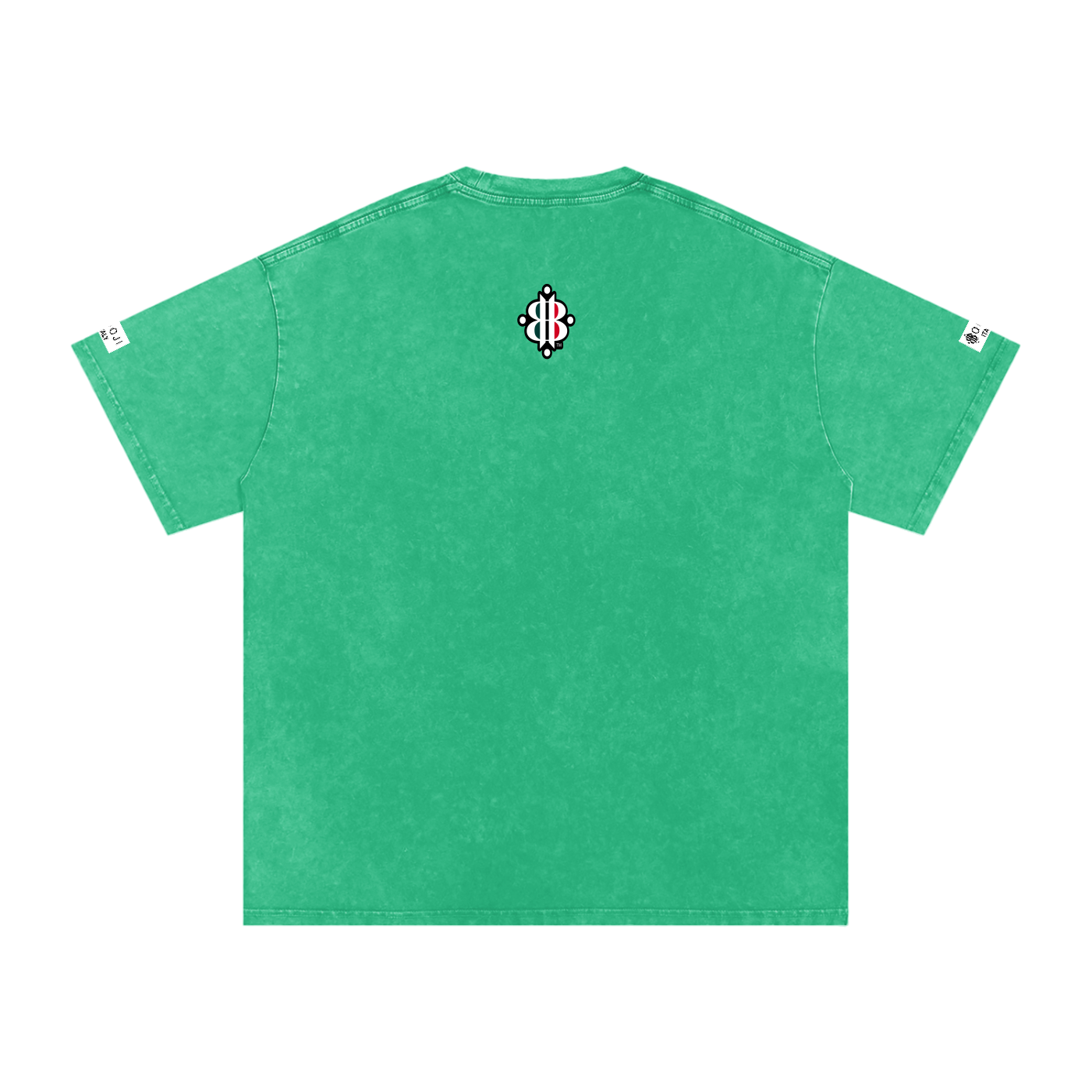 BOOJI ITALY ITALIAN FLAG BRAND LOGO SNOW WASHED T-SHIRT