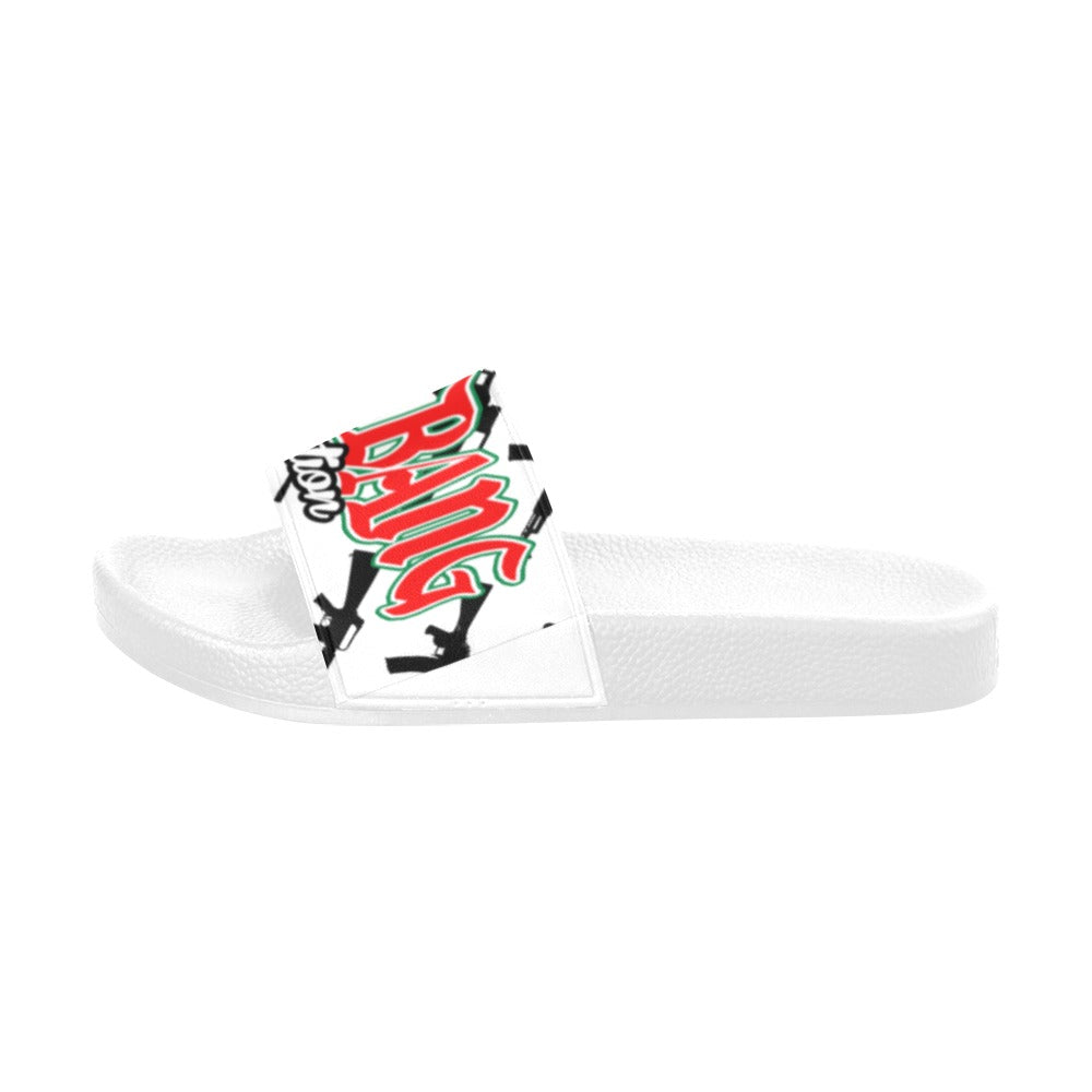 BOOJI ITALY CLICK BANG COLLECTION IN WHITE WOMEN'S WHITE SOLE SLIDES