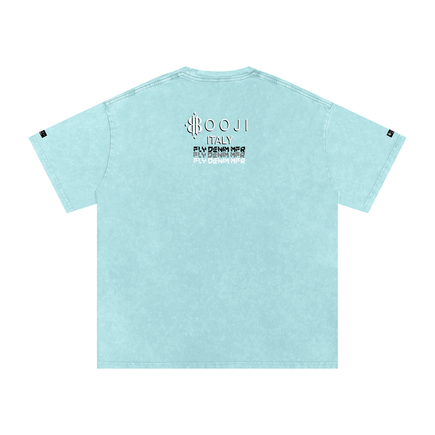 BOOJI ITALY "FLY DENIM MFR." SNOW WASHED T-SHIRT