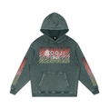 BOOJI ITALY WILD INFLUENCE COLLECTION MULTI-COLOR ZEBRA SNOW WASHED HOODIE