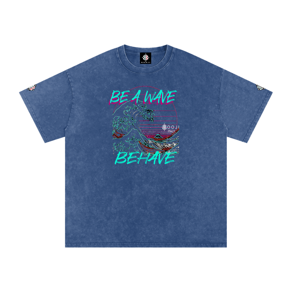 BOOJI ITALY BE A WAVE BEHAVE SNOW WASHED T-SHIRT