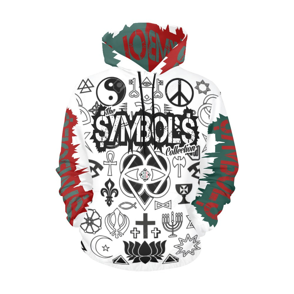BOOJI SYMBOLS COLLECTION MENS HOODIE Men's All Over Print Hoodie (USA Size) (Model H13)