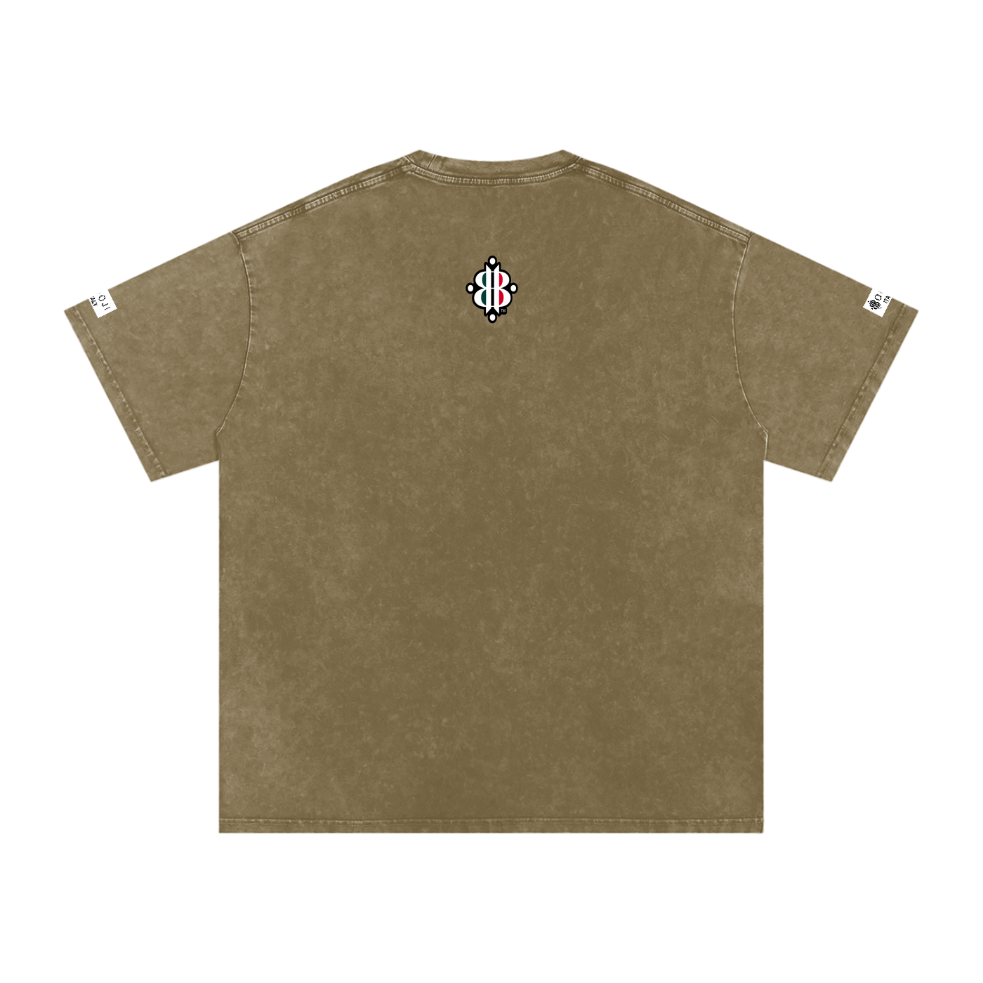 BOOJI ITALY ITALIAN FLAG BRAND LOGO SNOW WASHED T-SHIRT