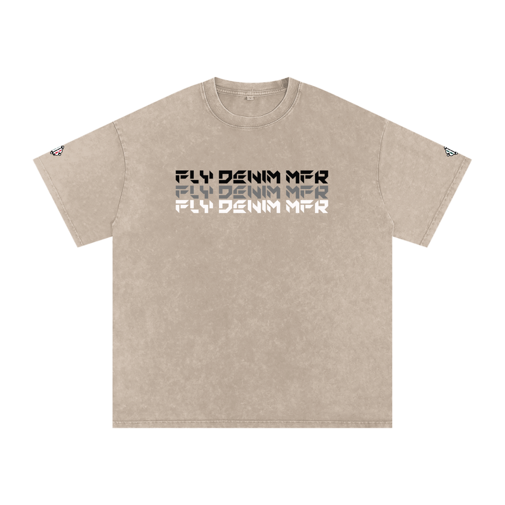 BOOJI ITALY "FLY DENIM MFR." SNOW WASHED T-SHIRT