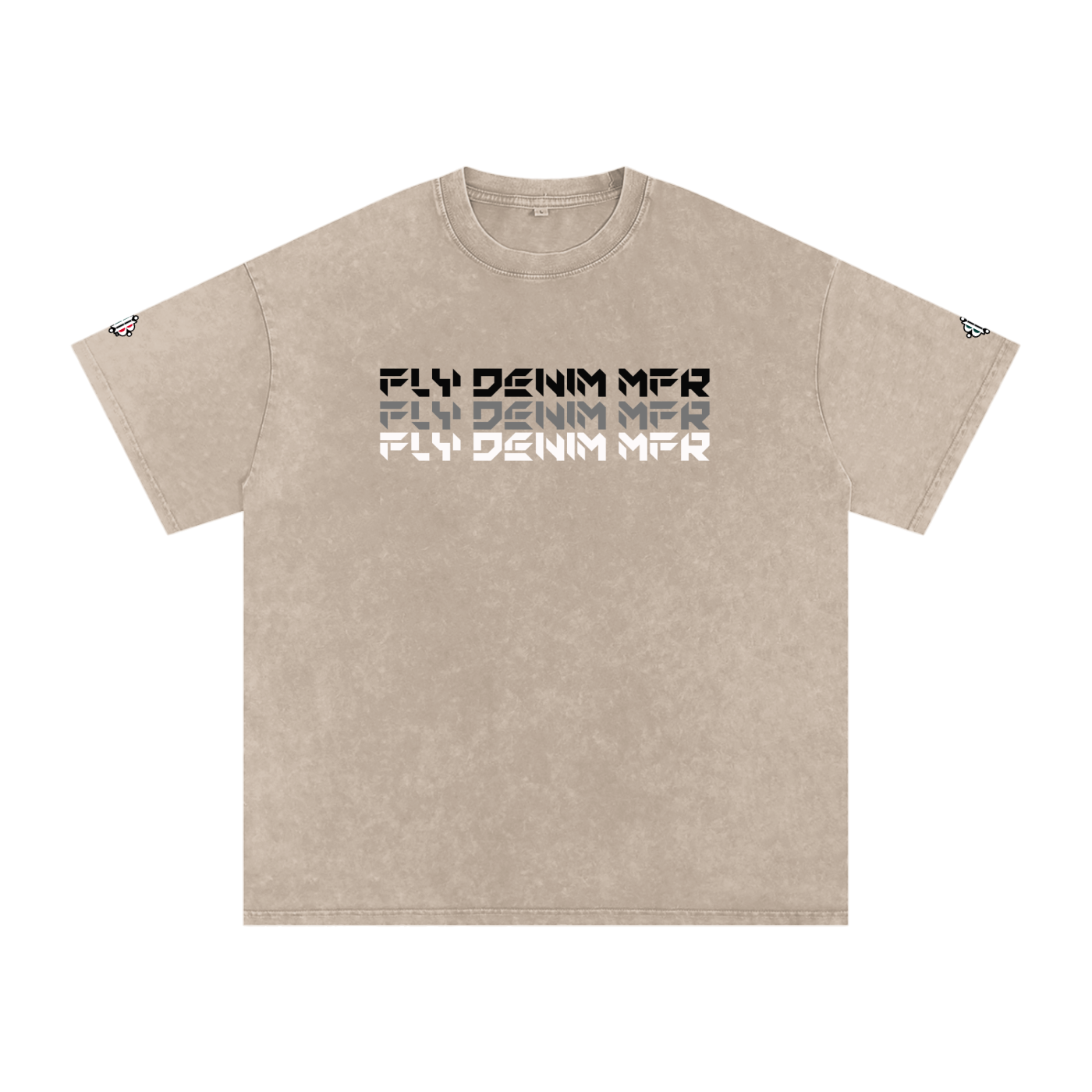 BOOJI ITALY "FLY DENIM MFR." SNOW WASHED T-SHIRT
