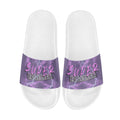 BOOJI ITALY SUPER POSITION LIGHTNING LOGO WHITE SOLE SLIDES Women's Slide Sandals(Model 057)