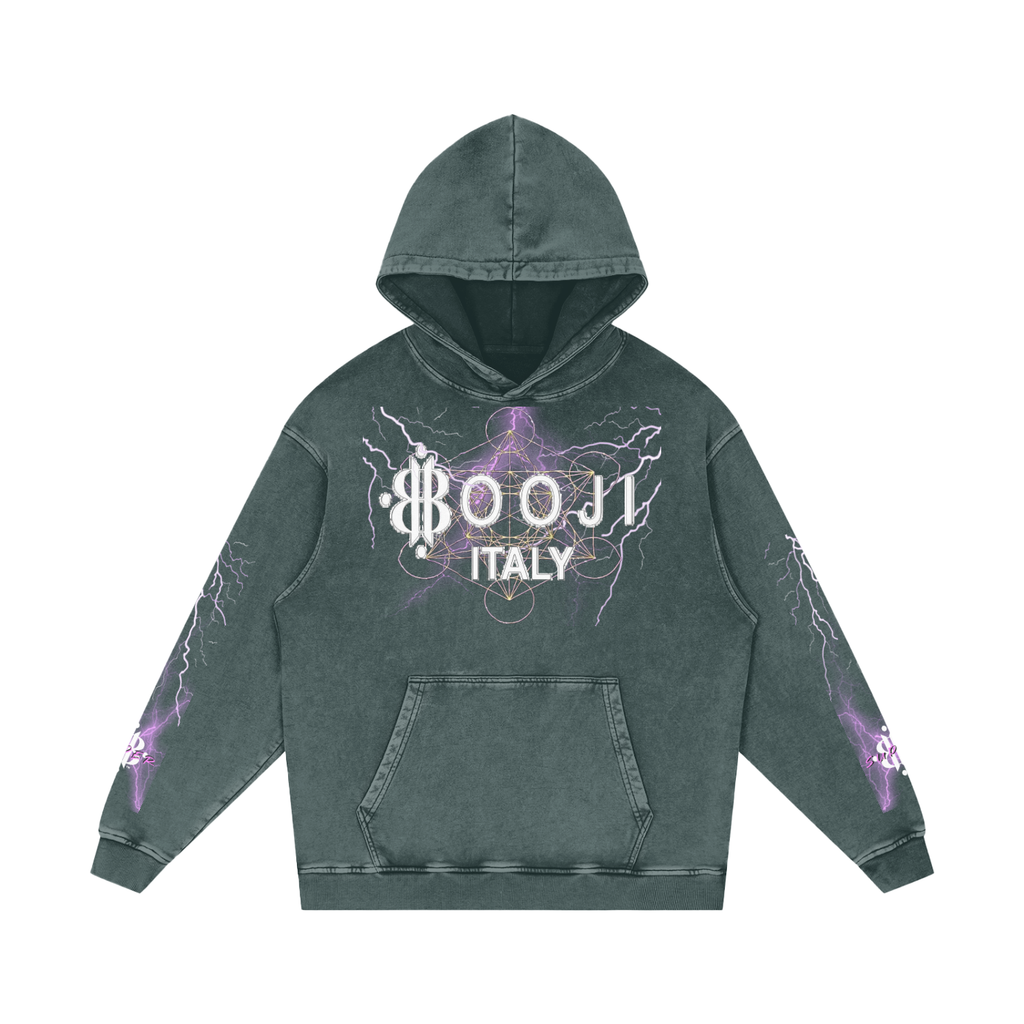 BOOJIITALY "SUPER POSITION' SNOW WASHED HOODIE