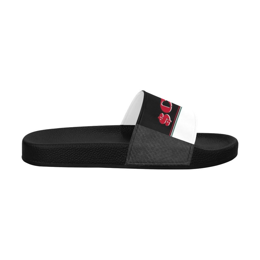 BOOJI ITALY SCARPE DM LOGO PYTHON BLACK SOLE SLIDES Women's Slide Sandals(Model 057)