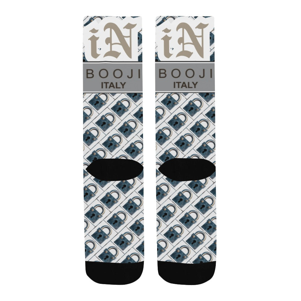 BOOJI ITALY LOCK IN MEN'S WHITE TUBE SOCKS BOOJI BEIGE