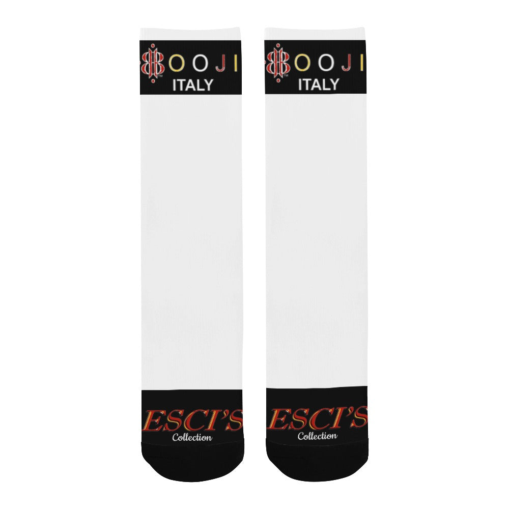 BOOJI ITALY ESCI'S COLLECTION MEN'S WHITE TUBE SOCKS