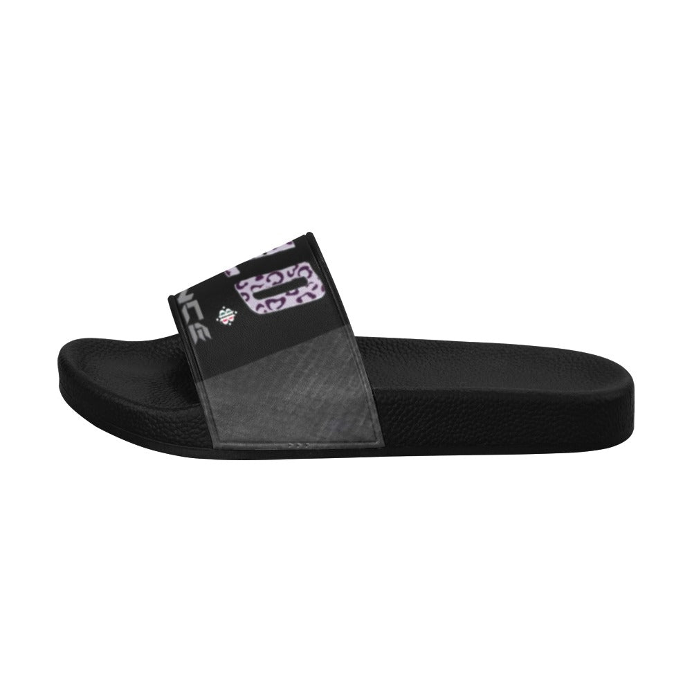 BOOJI ITALY WILD INFLUENCE BLACK PYTHON LOGO MEN'S BLACK SOLE SLIDES