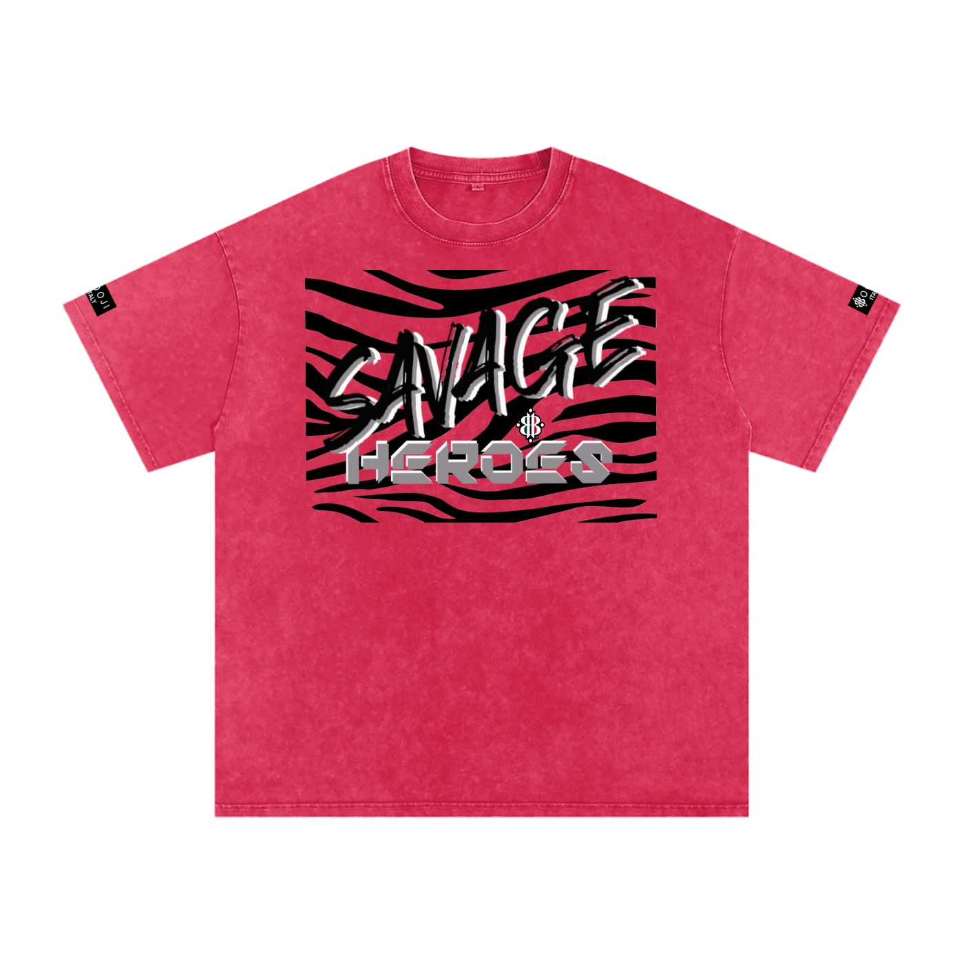 BOOJI ITALY "SAVAGE HEROES" SNOW WASHED T-SHIRT