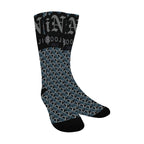 BOOJI ITALY LOCK IN COLLECTION IN GANGSTER GREY MEN'S BLACK TUBE SOCKS