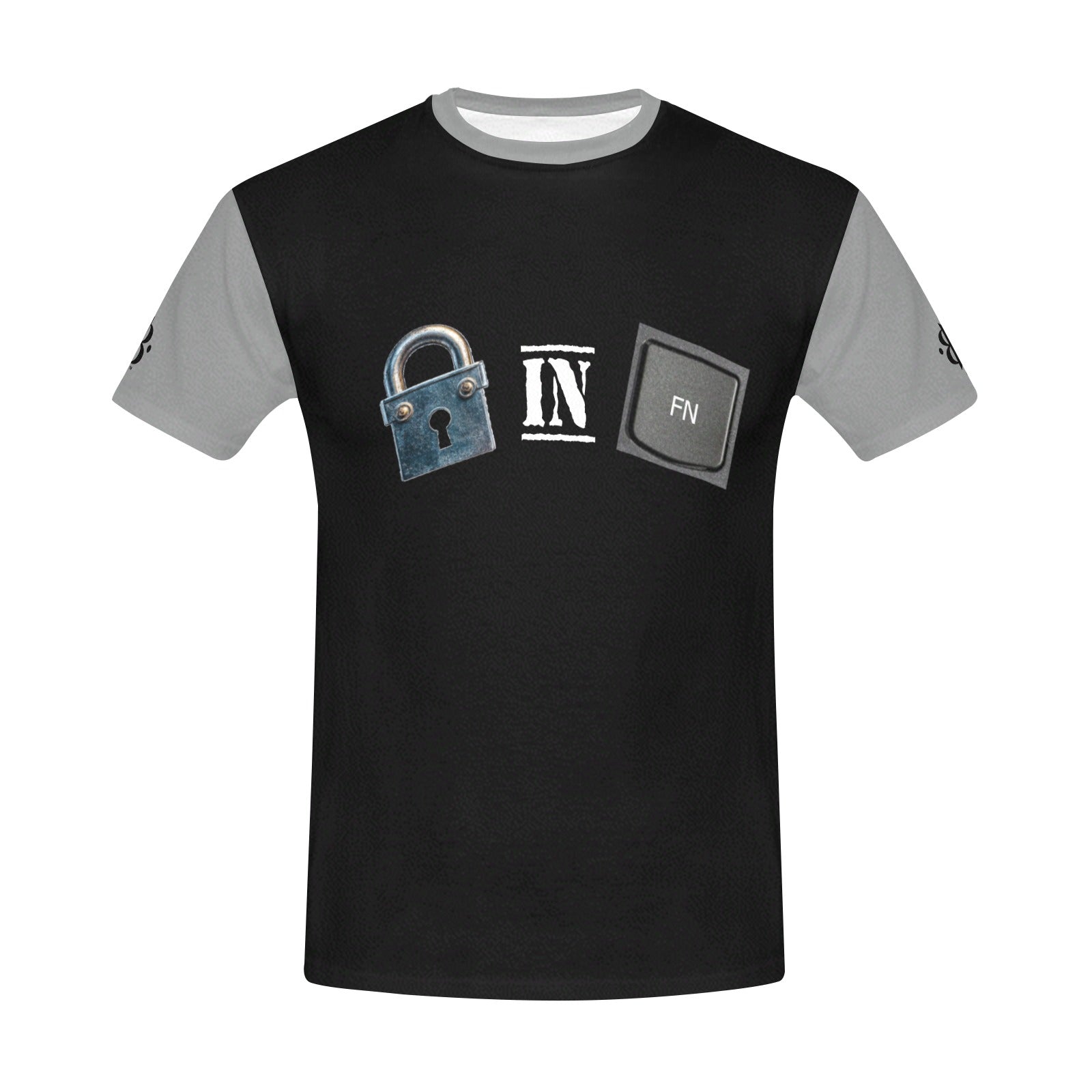 LOCK IN FN LOGO T-SHIRT Men's All Over Print Crew Neck T-Shirt(T40-2) | Ships from USA