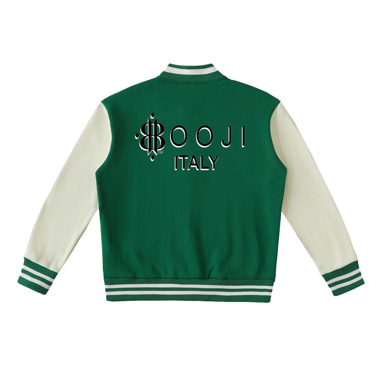 BOOJI ITALY 4 EVER $ LOGO TWO-TONE UNISEX VARSITY LETTERMEN'S STYLE JACKET