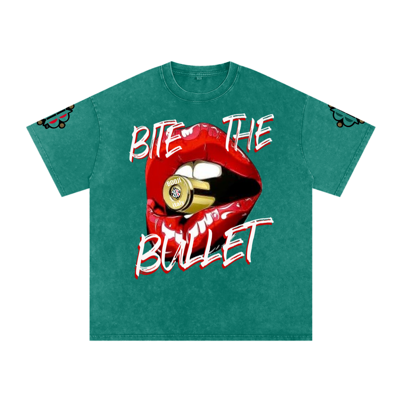 BOOJI ITALY "BITE THE BULLET" SNOW WASHED T-SHIRT