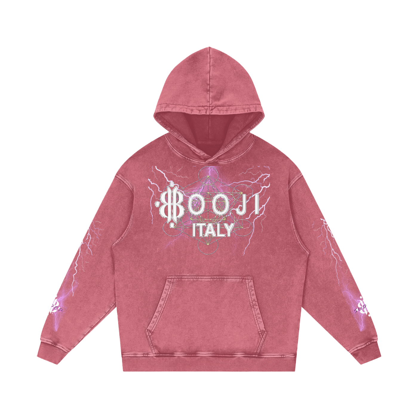 BOOJIITALY "SUPER POSITION' SNOW WASHED HOODIE
