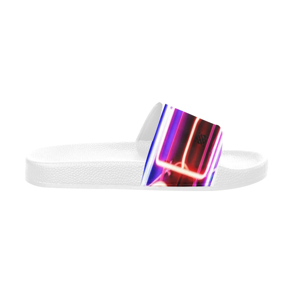 BOOJI ITALY OPEN SIGN COLLECTION WOMENS WHITE SOLE SLIDES