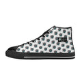 BOOJI INVERTED LOGO PATTERN FLAG BLACK & WHITE Women's High Top Canvas Shoes (Modle 017)