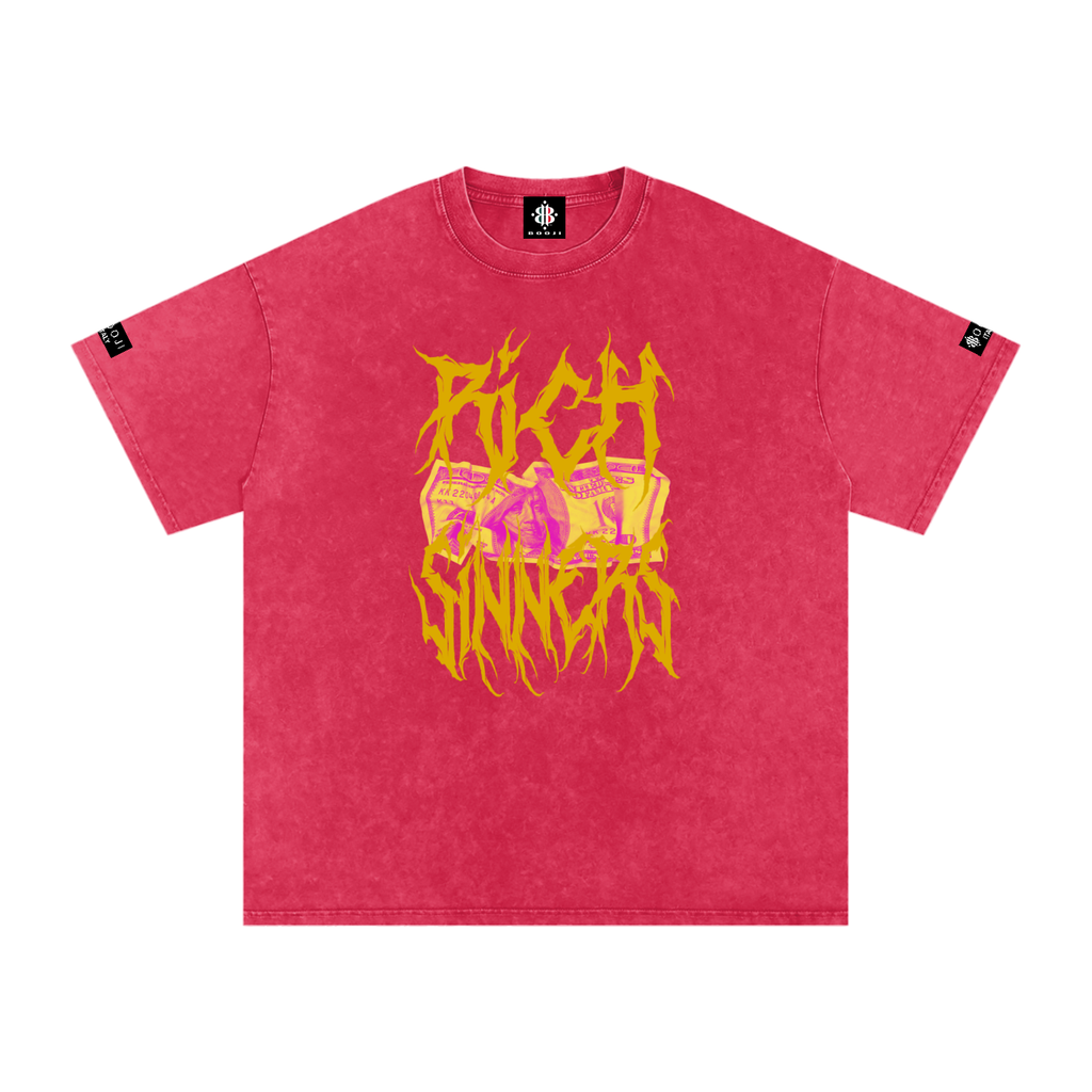 BOOJI ITALY RICH SINNERS SNOW WASHED T-SHIRT