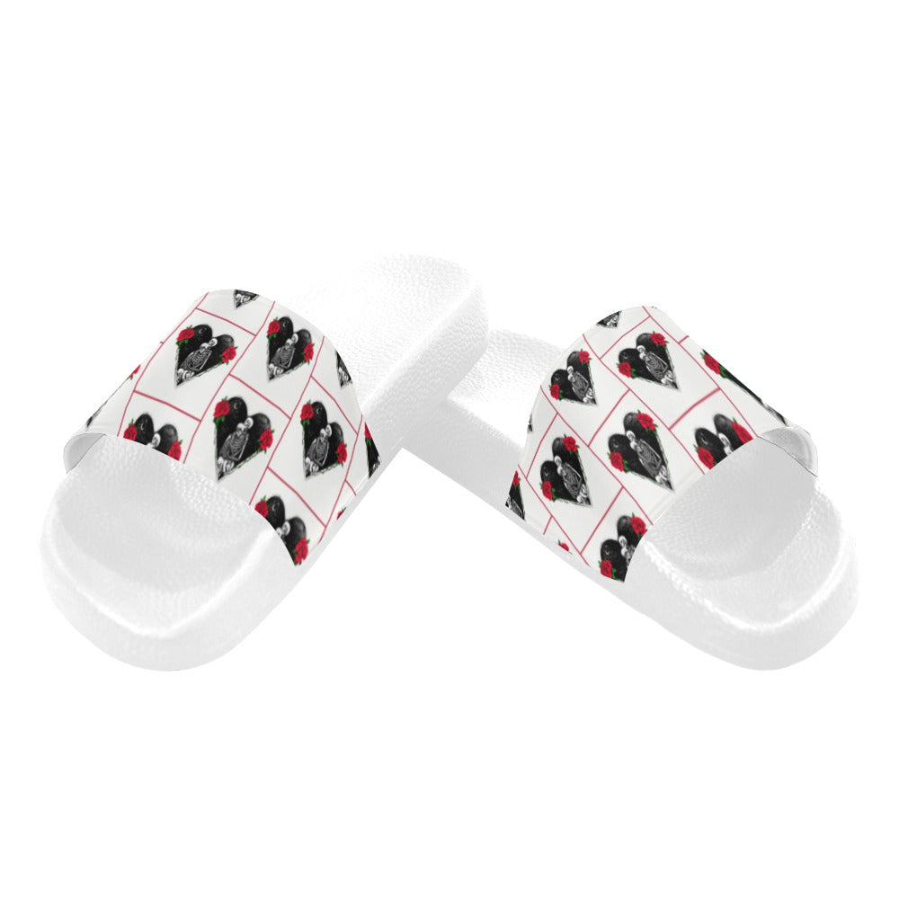 BOOJI ITALY DXXD IN LOVE COLLECTION MEN'S WHITE SOLE SLIDES