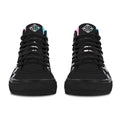 BOOJI INVERTED LOGO PATTERN BLACK Vancouver High Top Canvas Women's Shoes (Model1013-1)