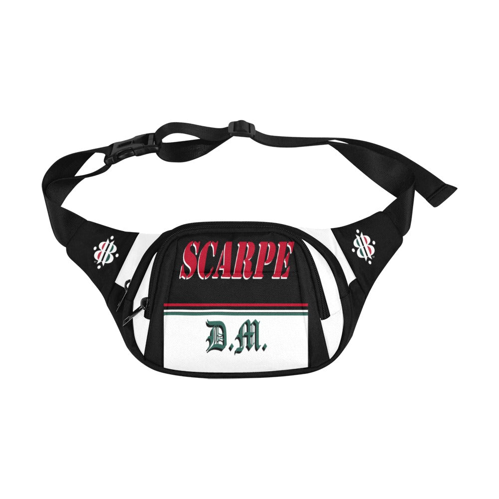 BOOJI ITALY SCARPE DM COLLECTION BLACK NYLON CANVAS WAIST BAG
