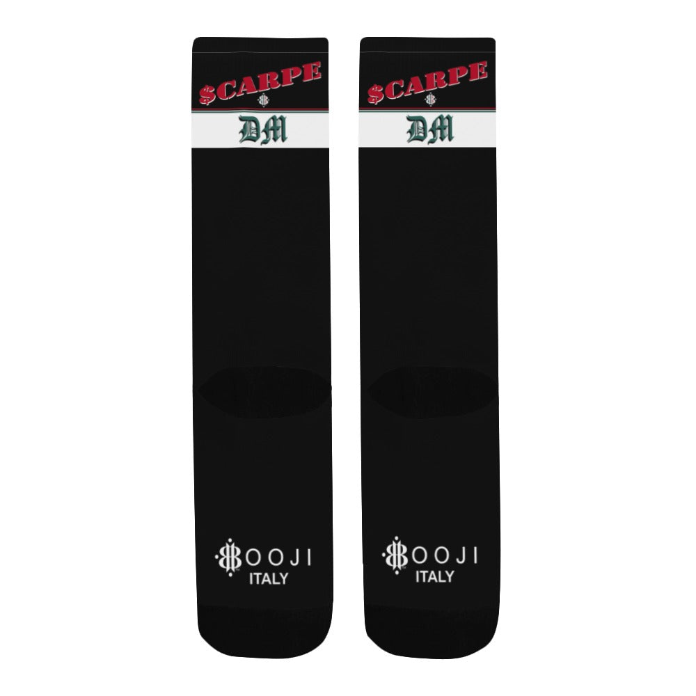 BOOJI ITALY SCARPE DM COLLECTION MEN'S BLACK TUBE SOCKS