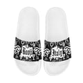 BOOJI ITALY SYMBOLS COLLECTION BLACK MEN'S WHITE SOLE SLIDES