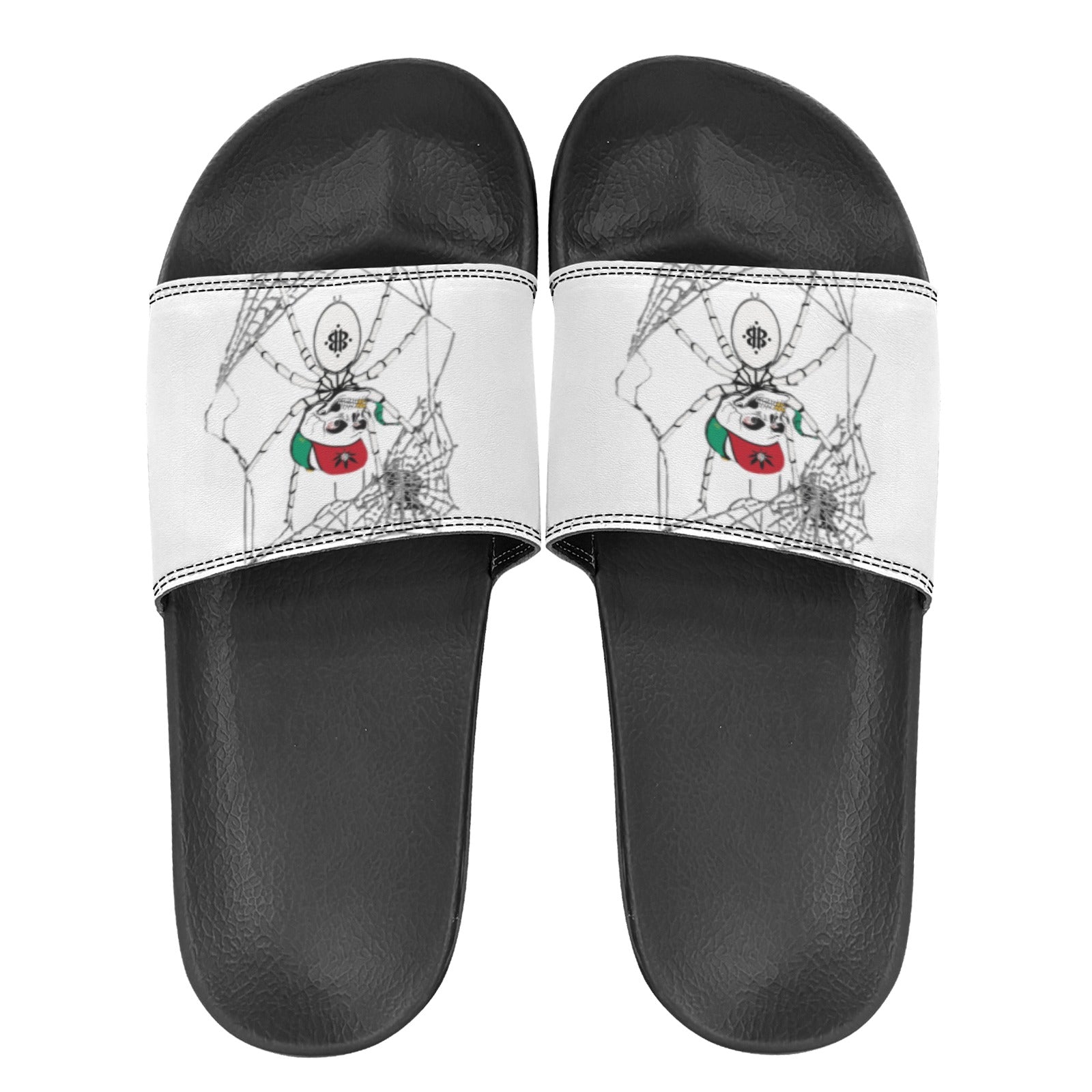 BOOJI ITALY MOLLYHOOD COLLECTION MEN'S BLACK SOLE SLIDES Custom Men's One-piece Slippers