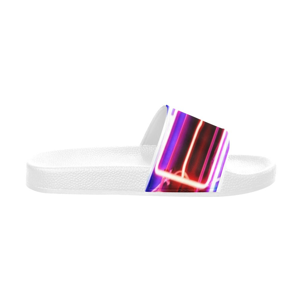 BOOJI ITALY OPEN SIGN COLLECTION MEN'S WHITE SOLE SLIDES