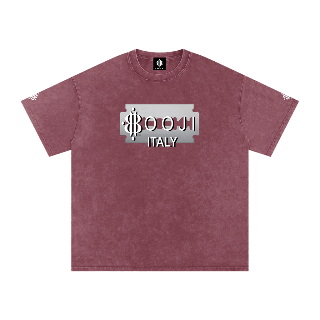 BOOJI ITALY SUPER POSITION COLLECTION RAZORS EDGE SNOW WASHED T-SHIRT