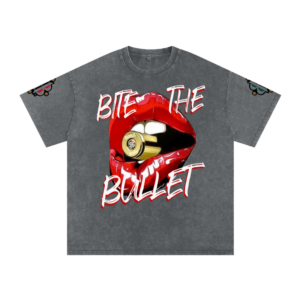 BOOJI ITALY "BITE THE BULLET" SNOW WASHED T-SHIRT