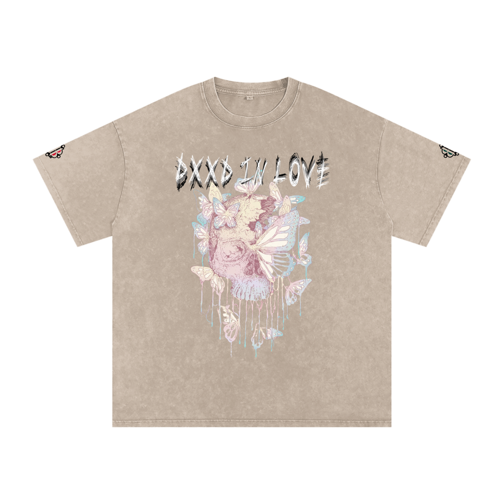 BOOJI ITALY "DXXD IN LOVE" LINE SNOW WASHED T-SHIRT