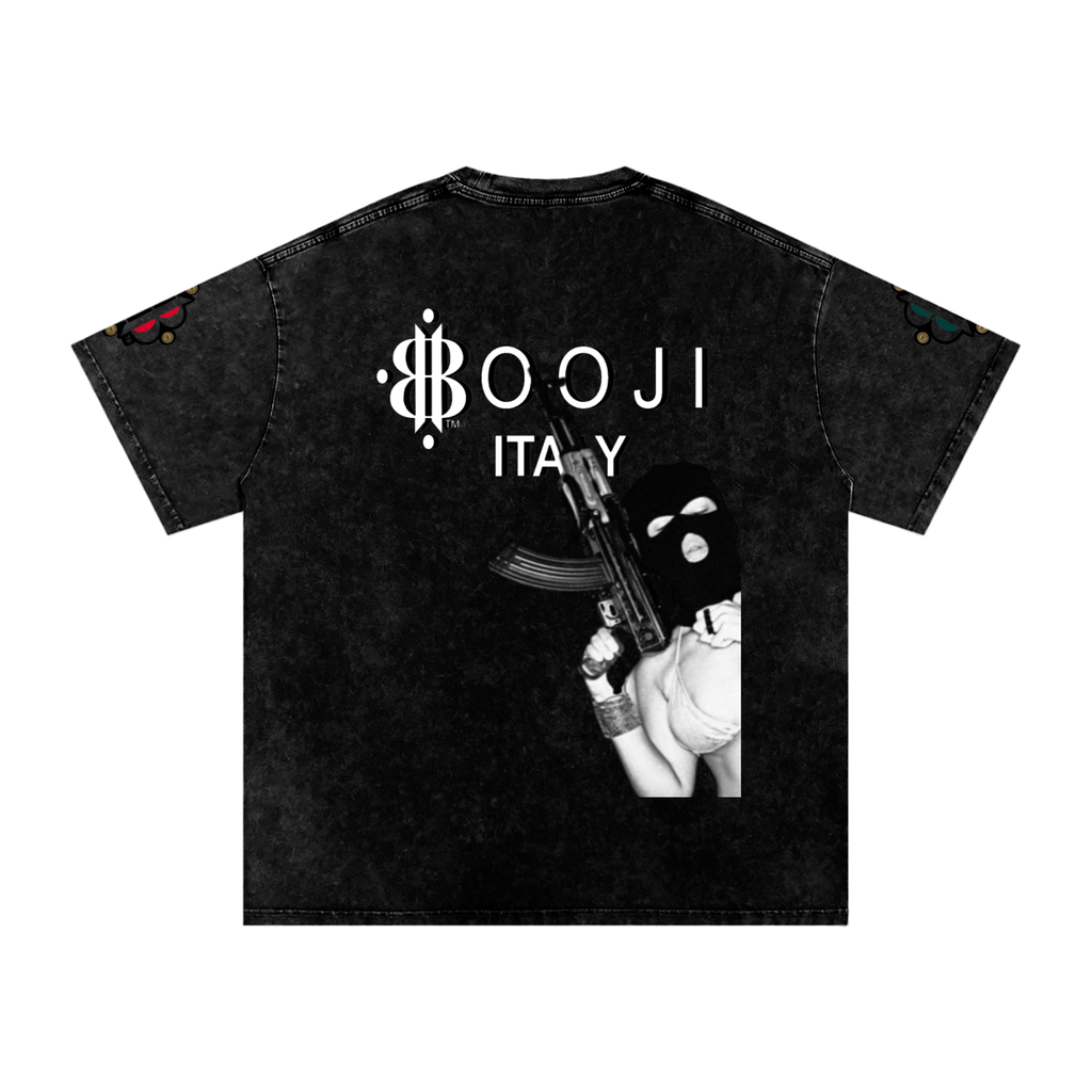 BOOJI ITALY "BITE THE BULLET" SNOW WASHED T-SHIRT