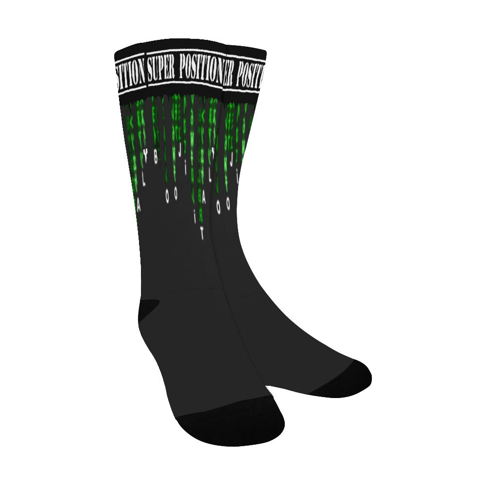 BOOJI ITALY SUPER POSITION COLLECTION MEN'S MATRIX STRIP TUBE SOCKS