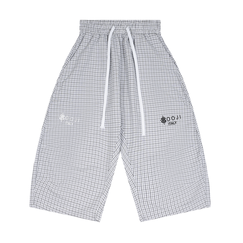 BOOJI ITALY 4 EVER $ LOGO MEN'S PLAID LONGSHORTS
