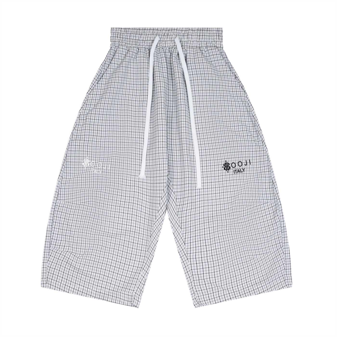 BOOJI ITALY 4 EVER $ LOGO MEN'S PLAID LONGSHORTS