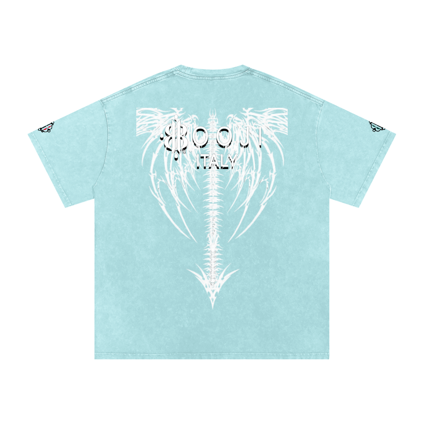 BOOJI ITALY DXXD IN LOVE BUTTERFLIES SNOW WASHED T-SHIRT