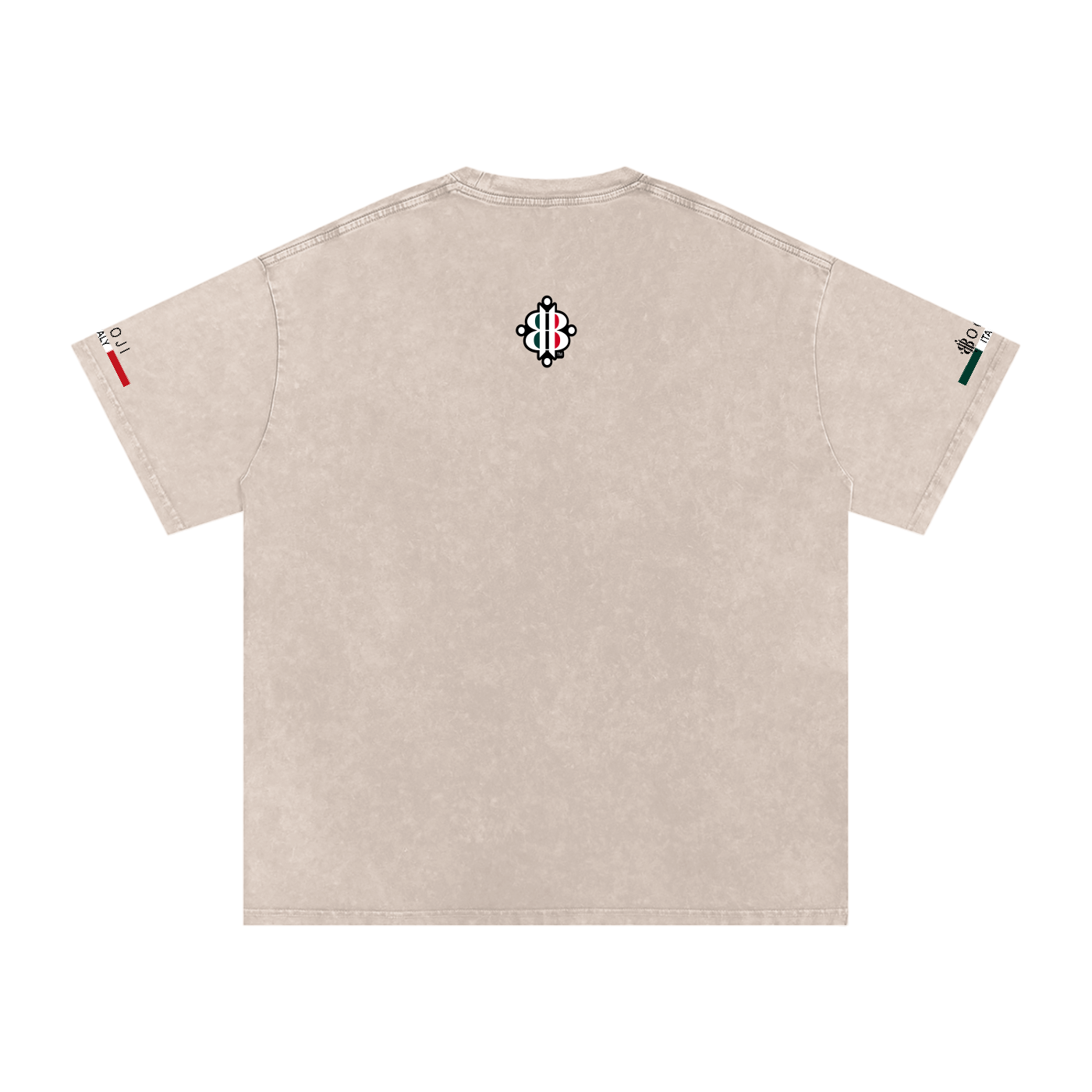 BOOJI ITALY ITALIAN FLAG 4 EVER $ LOGO SNOW WASHED T-SHIRT