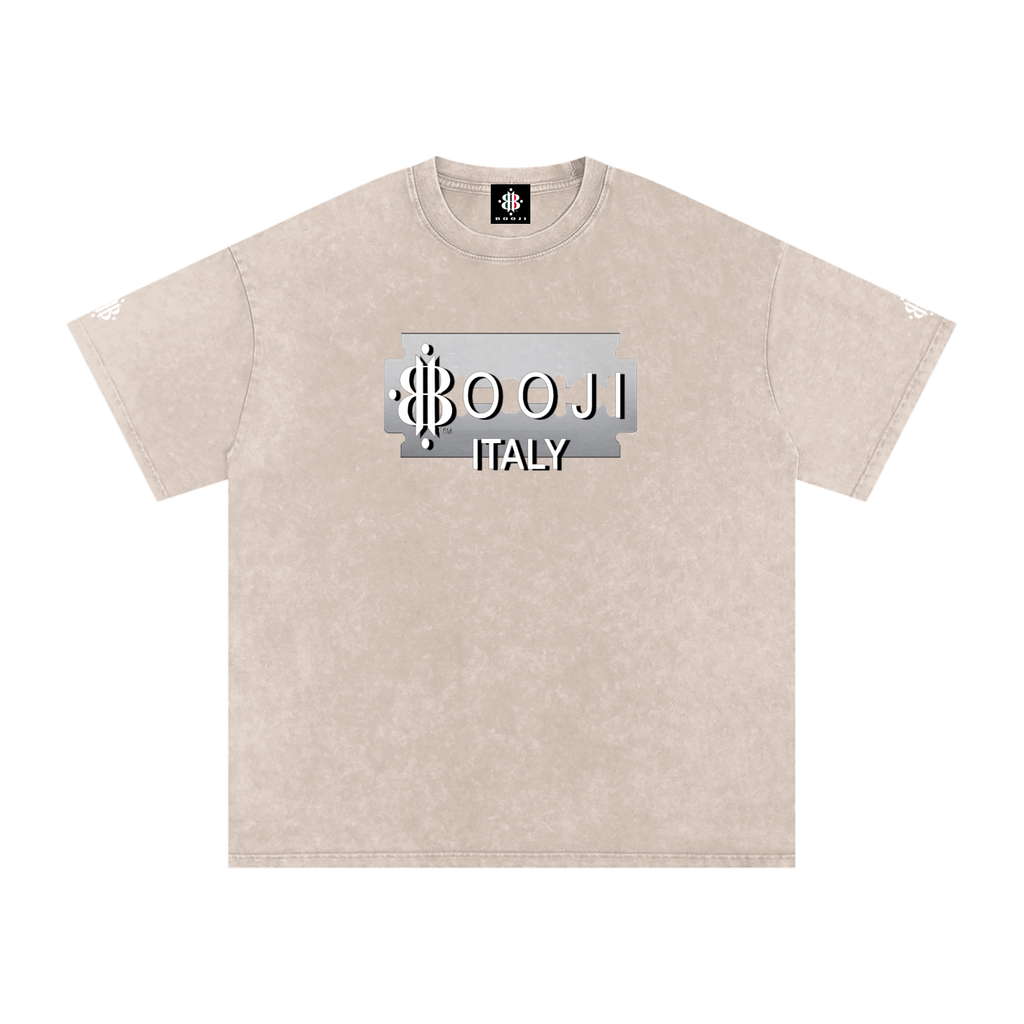 BOOJI ITALY SUPER POSITION COLLECTION RAZORS EDGE SNOW WASHED T-SHIRT