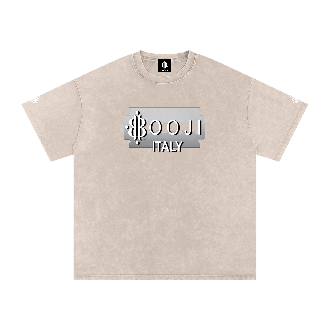 BOOJI ITALY SUPER POSITION COLLECTION RAZORS EDGE SNOW WASHED T-SHIRT